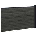 vidaXL Kerítés Készlet 175 x 105 cm WPC és Alumínium Fekete