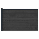 vidaXL Kerítés Készlet 175 x 105 cm WPC és Alumínium Fekete