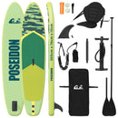 vidaXL SUP tábla ülőhellyel 2 az 1-ben POSEIDON 305 x 76 x 15 cm Zöld