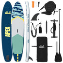 vidaXL SUP tábla ülőhellyel 2 az 1-ben APEX 335 x 76 x 15 cm Kék