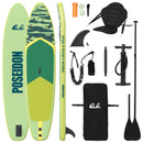 vidaXL SUP tábla ülőhellyel 2 az 1-ben POSEIDON 366 x 81 x 15 cm Zöld