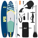 vidaXL SUP tábla ülőhellyel 2 az 1-ben APEX 366 x 81 x 15 cm Kék