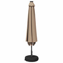 vidaXL Kerti napernyő LED világítással és talppal 200 x 300 cm