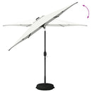 vidaXL Kerti napernyő LED világítással és talppal 270 x 270 cm