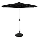 vidaXL Kerti napernyő LED világítással és talppal 270 x 270 cm