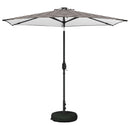 vidaXL Kerti napernyő LED világítással és talppal 270 x 270 cm