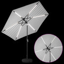 vidaXL Kerti napernyő LED világítással és talppal 270 x 270 cm