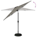 vidaXL Kerti napernyő LED világítással és talppal 270 x 270 cm