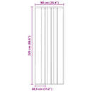 vidaXL Rovar bejárati ajtószúnyog hálóval Fekete poliészter