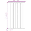 vidaXL Rovar bejárati ajtószúnyog hálóval Fekete 160 x 240 cm