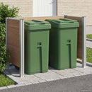 vidaXL Hulladék Gyűjtő Kerítés Barna 161 x 85 x 115 cm