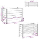vidaXL Hulladék Gyűjtő Kerítés Barna 161 x 85 x 115 cm