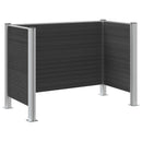 vidaXL Hulladék Gyűjtő Kerítés Szürke 161 x 85 x 115 cm