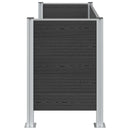 vidaXL Hulladék Gyűjtő Kerítés Szürke 161 x 85 x 115 cm