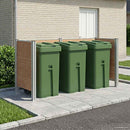 vidaXL Hulladék Gyűjtő Kerítés Barna 237 x 85 x 115 cm