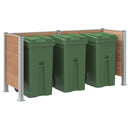 vidaXL Hulladék Gyűjtő Kerítés Barna 237 x 85 x 115 cm