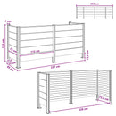 vidaXL Hulladék Gyűjtő Kerítés Barna 237 x 85 x 115 cm