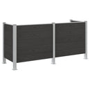 vidaXL Hulladék Gyűjtő Kerítés Szürke 237 x 85 x 115 cm