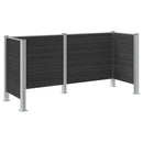 vidaXL Hulladék Gyűjtő Kerítés Szürke 237 x 85 x 115 cm