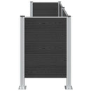 vidaXL Hulladék Gyűjtő Kerítés Szürke 237 x 85 x 115 cm