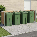 vidaXL Hulladék Gyűjtő Kerítés Barna 315 x 85 x 115 cm