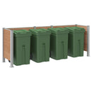 vidaXL Hulladék Gyűjtő Kerítés Barna 315 x 85 x 115 cm