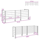 vidaXL Hulladék Gyűjtő Kerítés Barna 315 x 85 x 115 cm