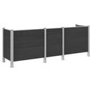 vidaXL Hulladék Gyűjtő Kerítés Szürke 315 x 85 x 115 cm
