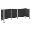 vidaXL Hulladék Gyűjtő Kerítés Szürke 315 x 85 x 115 cm