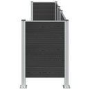 vidaXL Hulladék Gyűjtő Kerítés Szürke 315 x 85 x 115 cm