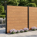 vidaXL Kerítés Készlet 175 x 186 cm WPC és Alumínium Barna