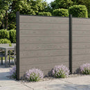 vidaXL Kerítés Készlet 699 x 186 cm WPC és Alumínium Szürke