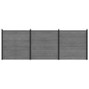 vidaXL Kerítés Készlet 526 x 186 cm WPC és Alumínium Szürke