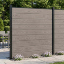 vidaXL Kerítés Készlet 7 db 1218 x 186 cm WPC és Alumínium Szürke