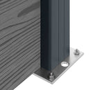 vidaXL Kerítés Készlet 7 db 1218 x 186 cm WPC és Alumínium Szürke