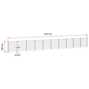 vidaXL Kerítés Készlet 1737 x 186 cm WPC és Alumínium Szürke