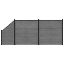 vidaXL Kerítés Készlet 446 x 186 cm WPC és Alumínium Szürke
