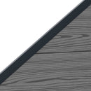 vidaXL Kerítés Készlet 5 db 792 x 186 cm WPC és Alumínium Szürke