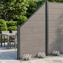 vidaXL Kerítés Készlet 9 db 1484 x 186 cm WPC és Alumínium Szürke