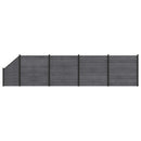 vidaXL Kerítés Készlet 5 db 792 x 186 cm WPC és Alumínium Szürke