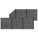 vidaXL Kerítés Készlet 6 db 965 x 186 cm WPC és Alumínium Szürke