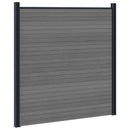 vidaXL Kerítés Készlet 9 db 1484 x 186 cm WPC és Alumínium Szürke