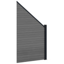vidaXL Kerítés Készlet 9 db 1484 x 186 cm WPC és Alumínium Szürke