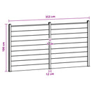 vidaXL Kerítés Készlet 2 pcs 353 x 186 cm WPC és Alumínium Fekete