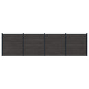 vidaXL Kerítés Készlet 4 pcs 699 x 186 cm WPC és Alumínium Fekete