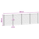 vidaXL Kerítés Készlet 4 pcs 699 x 186 cm WPC és Alumínium Fekete