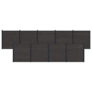 vidaXL Kerítés Készlet 9 pcs 1564 x 186 cm WPC és Alumínium Fekete