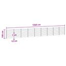 vidaXL Kerítés Készlet 9 pcs 1564 x 186 cm WPC és Alumínium Fekete