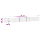 vidaXL Kerítés Készlet 10 pcs 1737 x 186 cm WPC és Alumínium Fekete