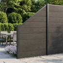 vidaXL Kerítés Készlet 5 pcs 792 x 186 cm WPC és Alumínium Fekete